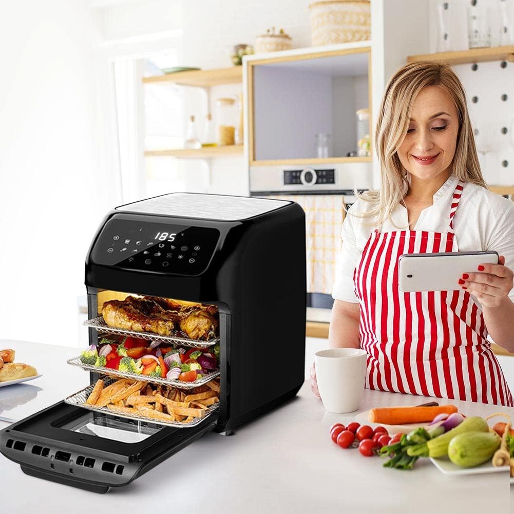 Bakaji Forno Friggitrice ad Aria Calda 12Lt 1800W, Silver - immagine 2