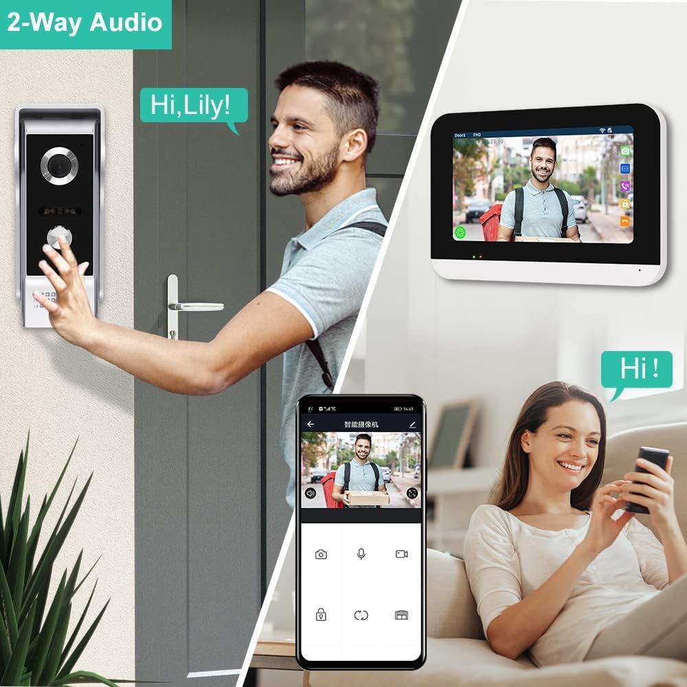 Obo Hands WiFi Tuya Videocitofono Smart 7 Pollici - immagine 1