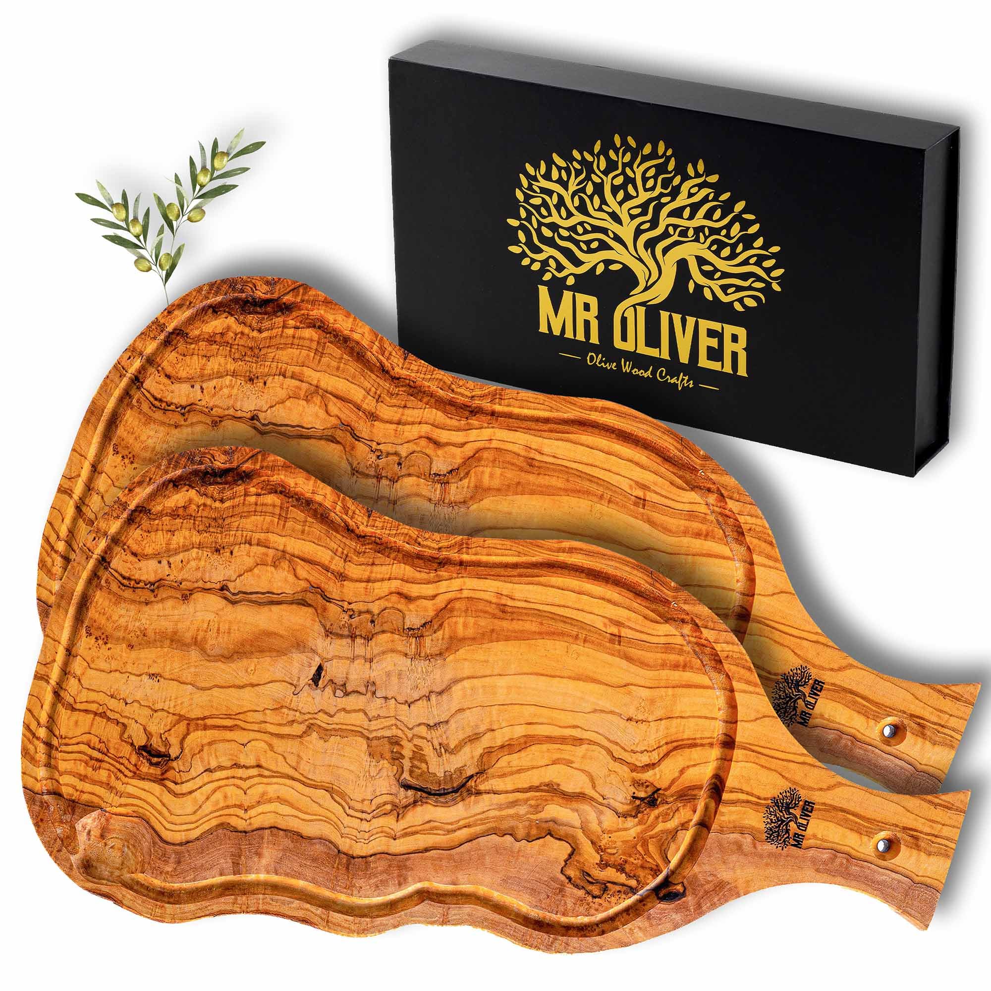 MrOliver® Venus - Tagliere in Legno d'Ulivo Naturale
