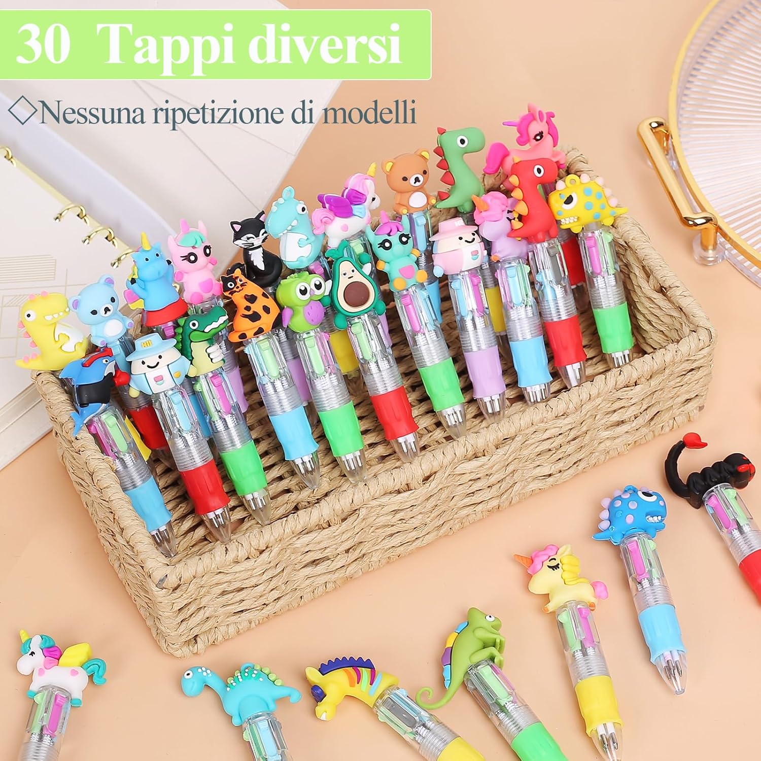 30 Pezzi Penne Regalini Fine Festa Compleanno Bambini - immagine 2