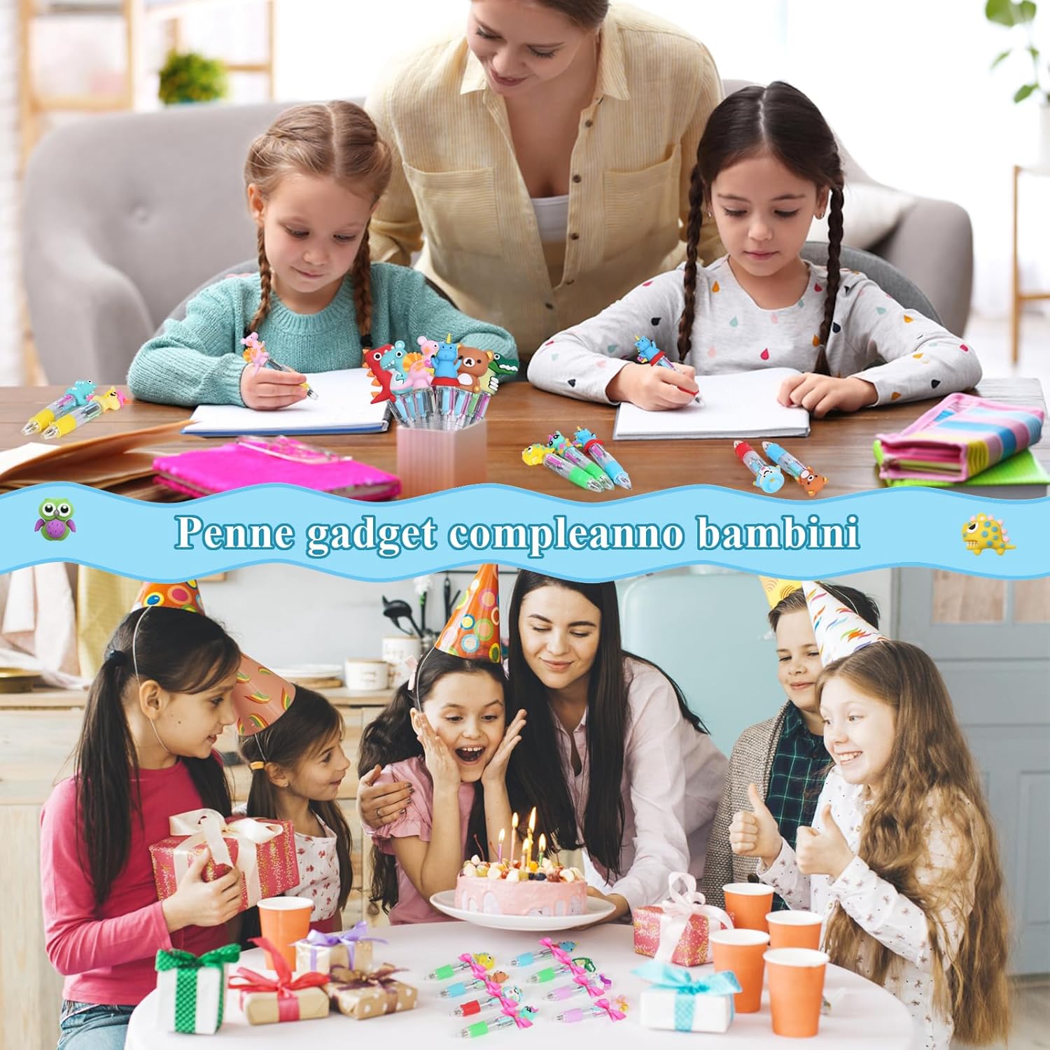 30 Pezzi Penne Regalini Fine Festa Compleanno Bambini - immagine 6