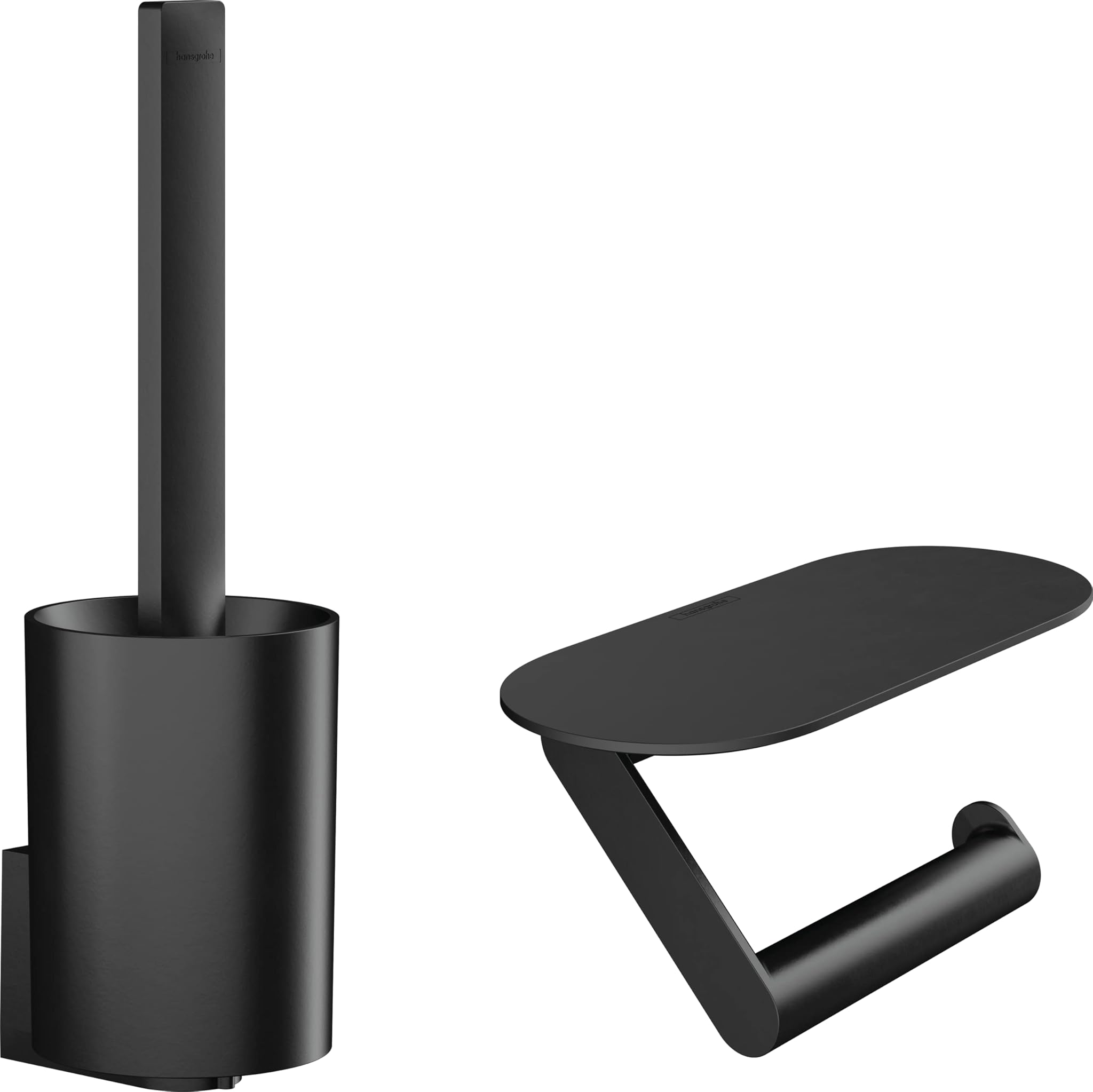 Hansgrohe WallStoris - Set Accessori Bagno 2 pezzi, Nero Opaco