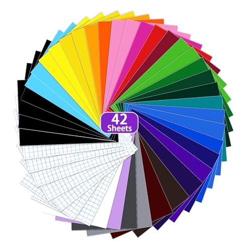 42 Fogli di Vinile Permanente 30,5 x 21 cm