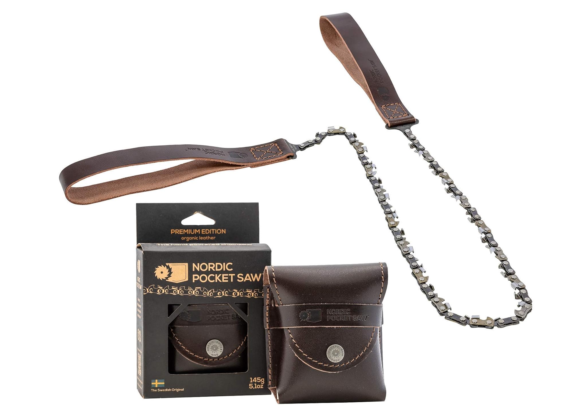 Nordic Pocket Saw - Sega a Mano 65cm con Manici in Pelle