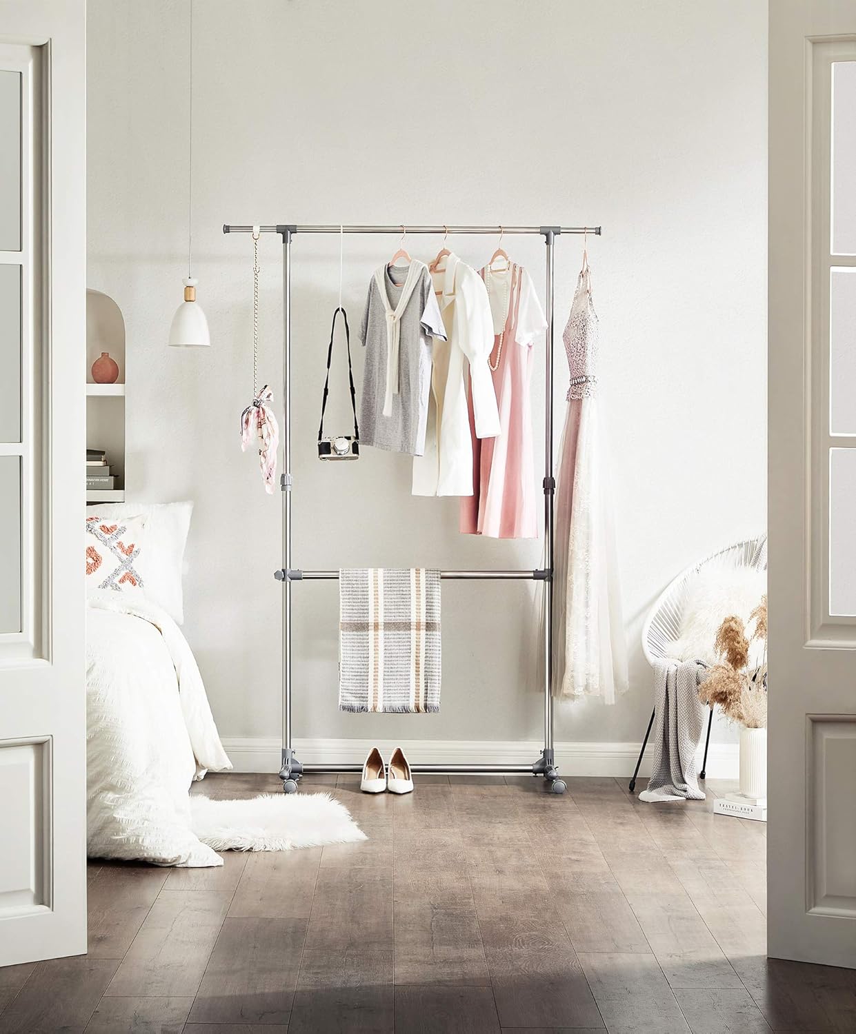 Songmics LLR401 Appendiabiti in Metallo, Grigio - immagine 2