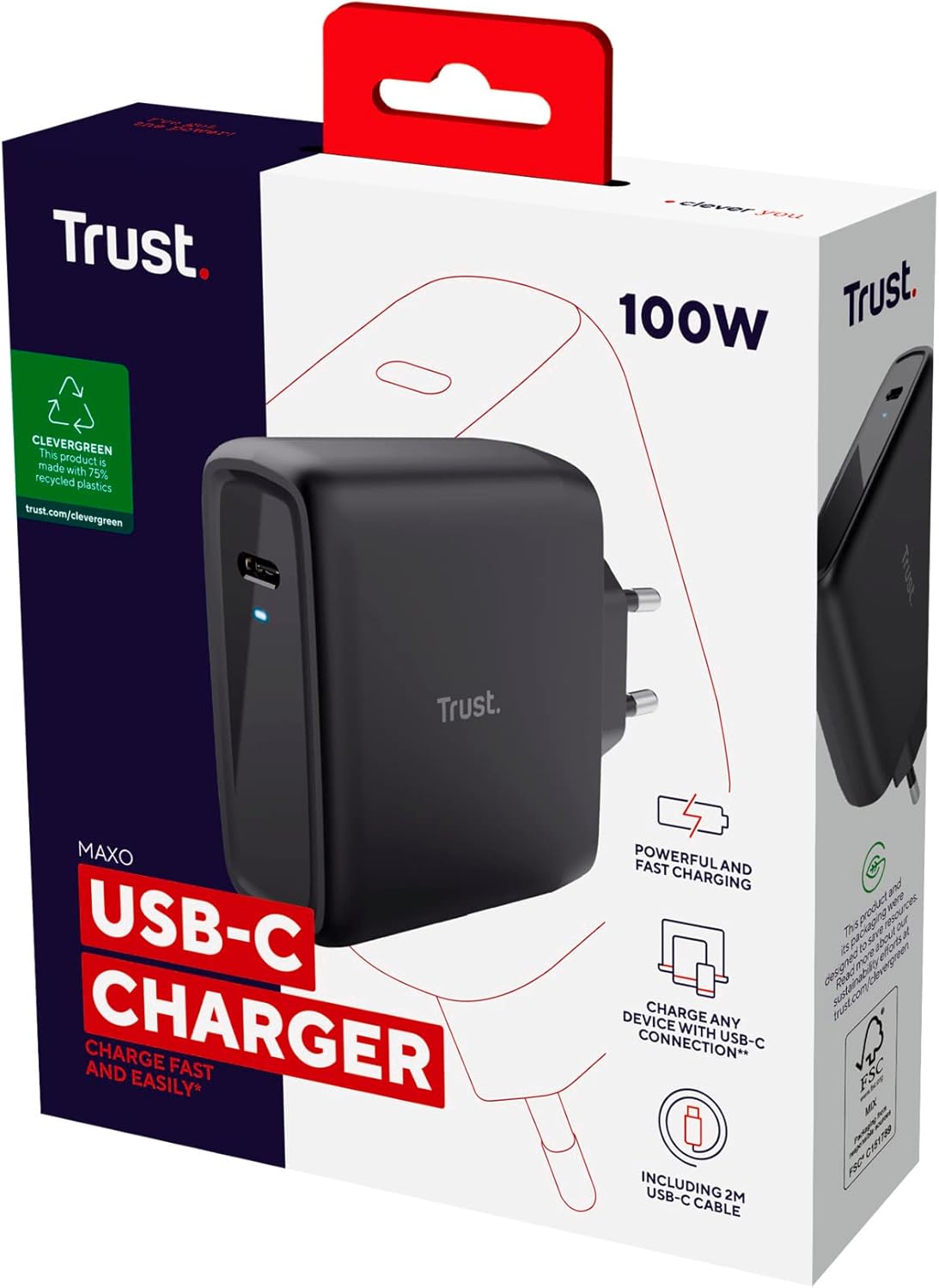 Trust Maxo Caricatore USB-C 100W con Cavo 2m - immagine 11