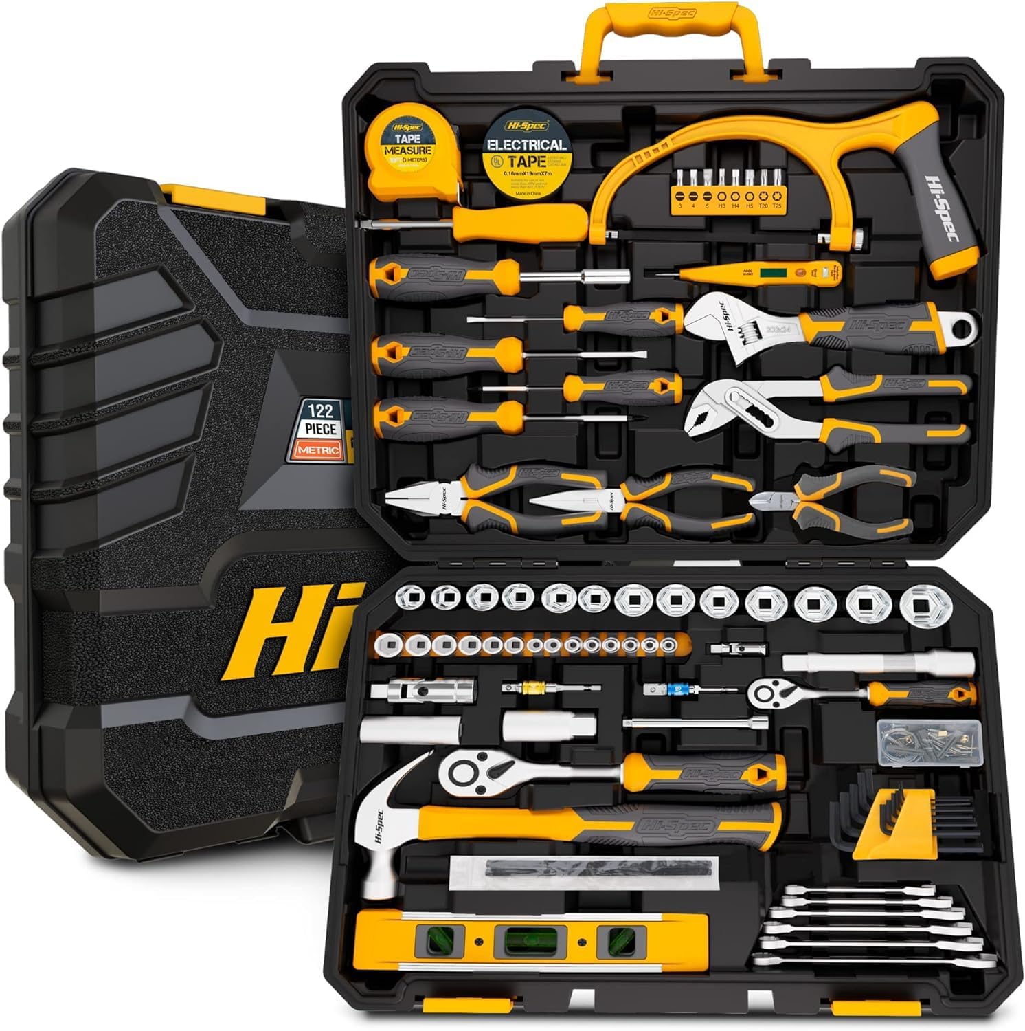 Hi-spec Kit Attrezzi Meccanica Casa e Garage 122 Pezzi - immagine 1