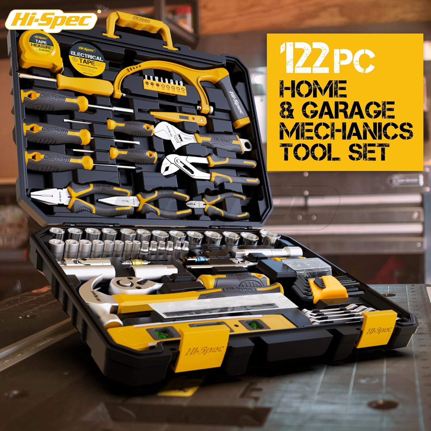 Hi-spec Kit Attrezzi Meccanica Casa e Garage 122 Pezzi - immagine 6