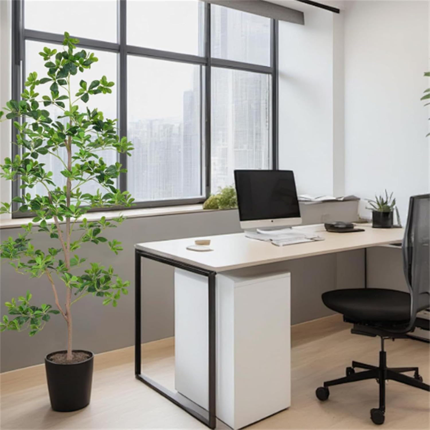 Zstar Schefflera Artificiale 180 cm con Vaso - immagine 6