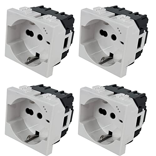 Set 4 Pezzi Presa Schuko 2P+T 16A, Mokeka
