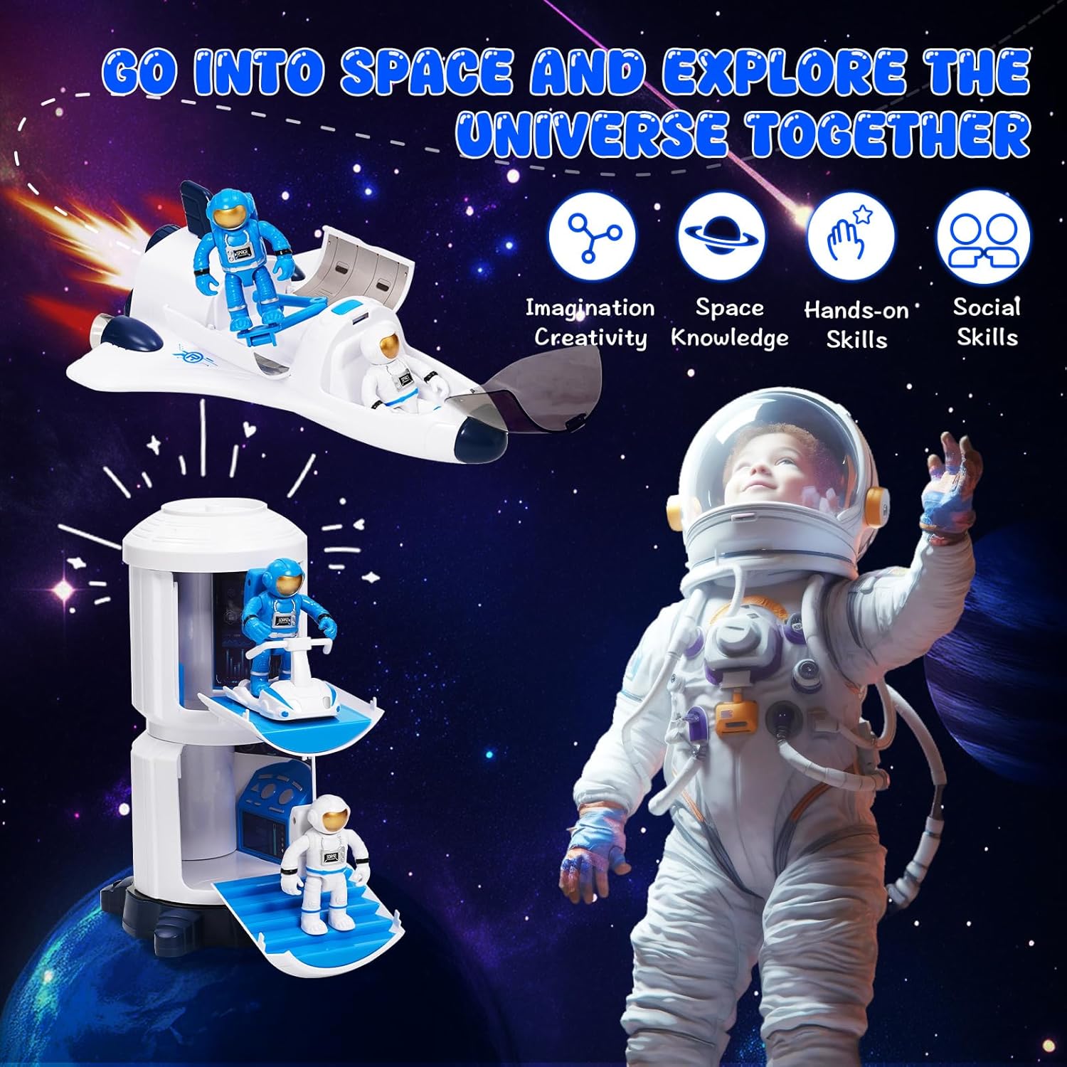 Siairo Space Shuttle Racket Giocattolo per Bambini - immagine 2