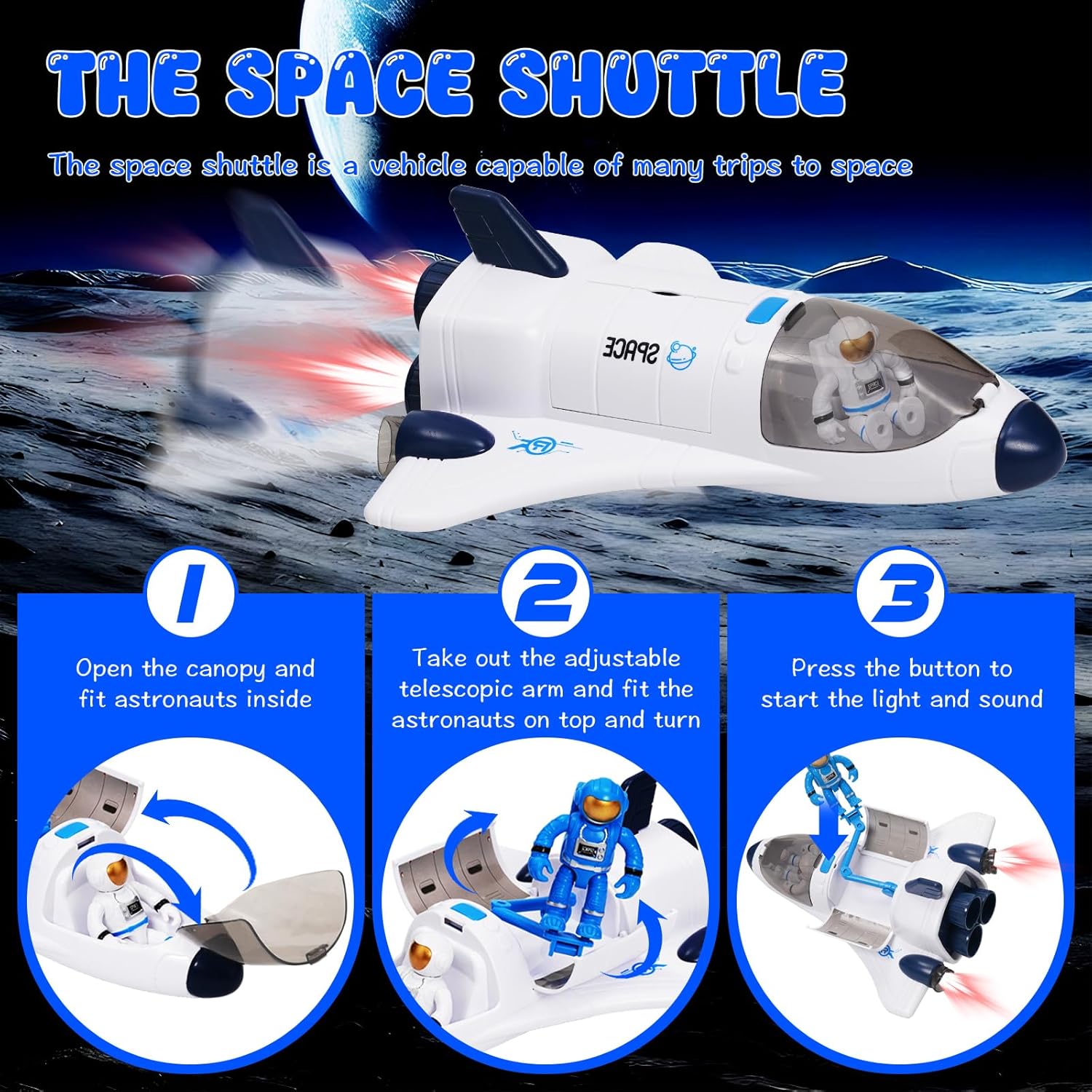 Siairo Space Shuttle Racket Giocattolo per Bambini - immagine 4