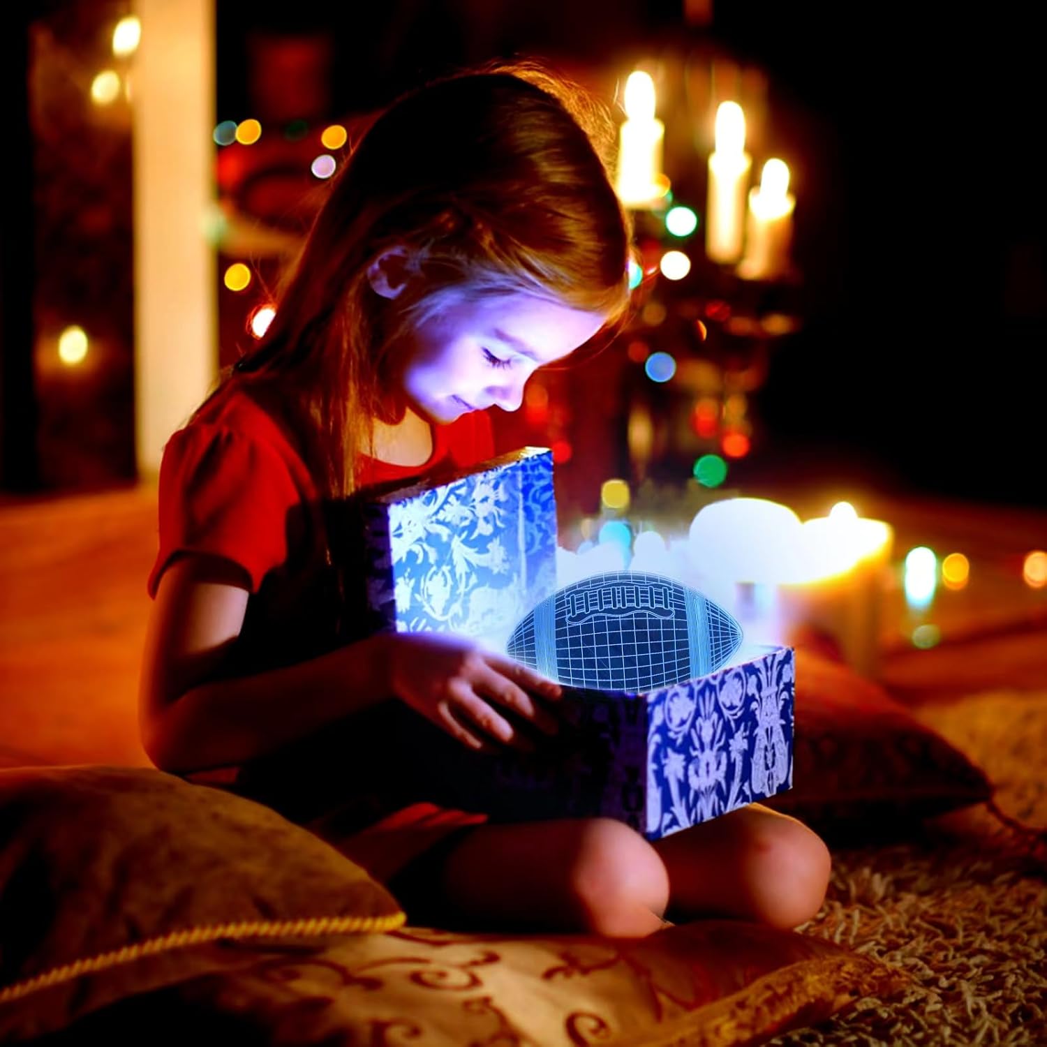 Luci Notturna 3D LED Palla Ovale con Telecomando - immagine 6