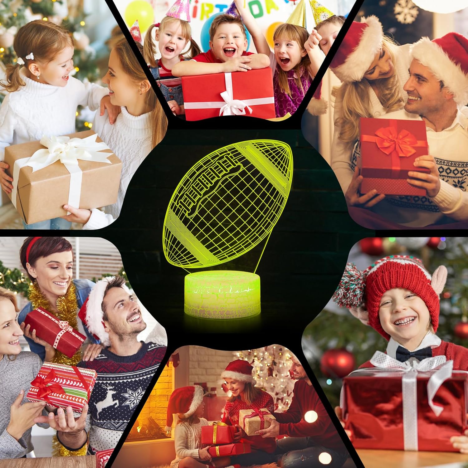 Luci Notturna 3D LED Palla Ovale con Telecomando - immagine 7