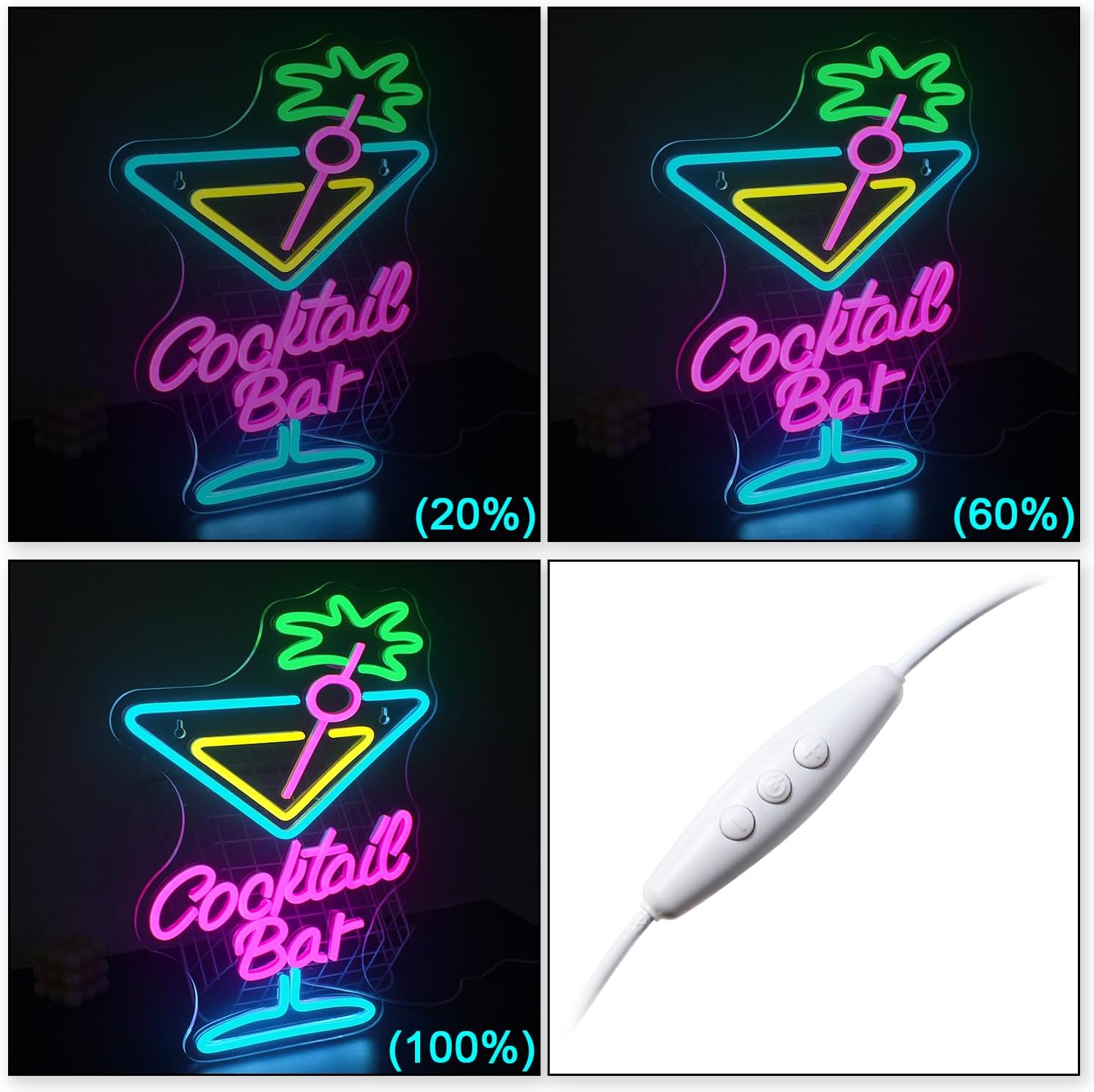 Signship Insegna Neon LED Cocktail Dimmable - immagine 2