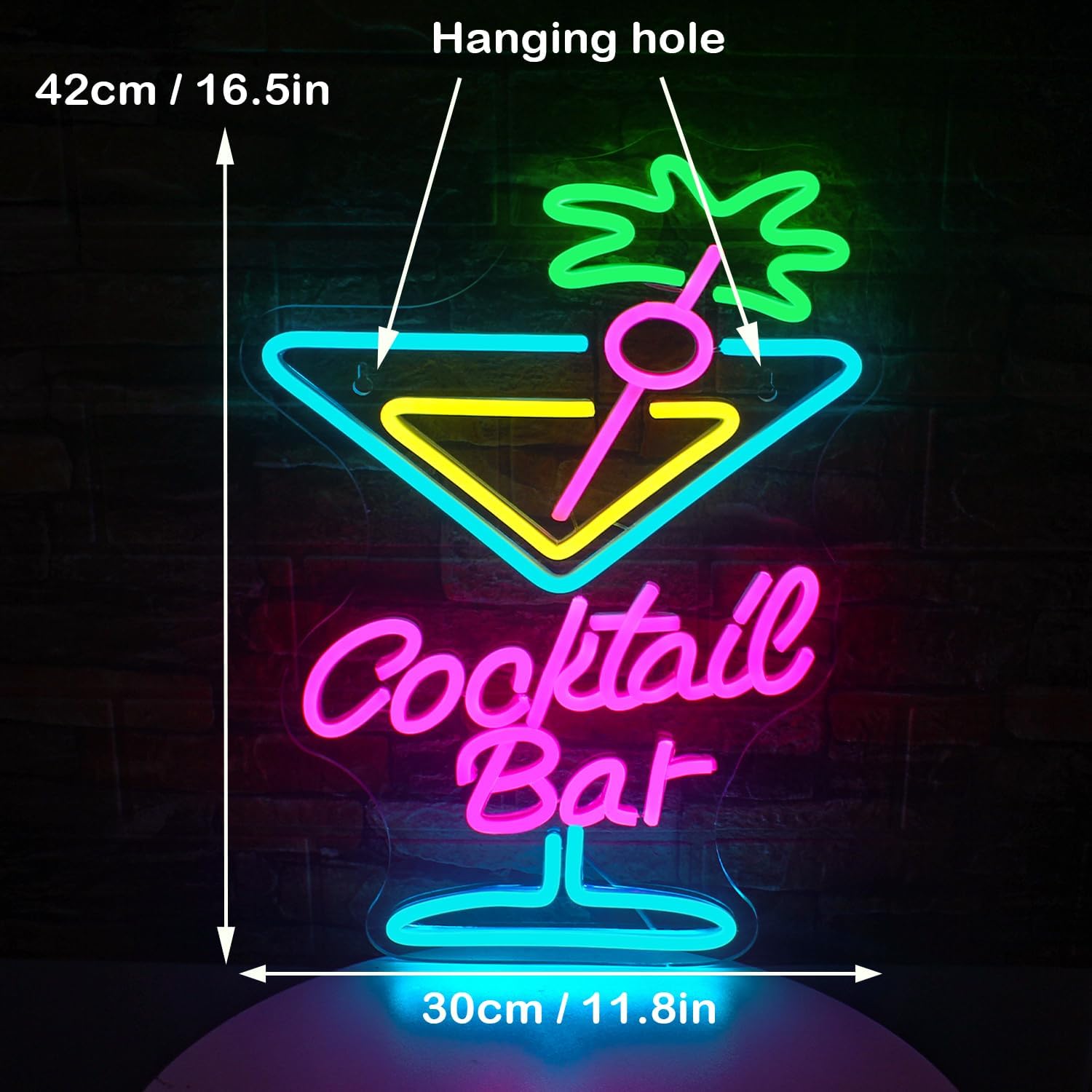 Signship Insegna Neon LED Cocktail Dimmable - immagine 3