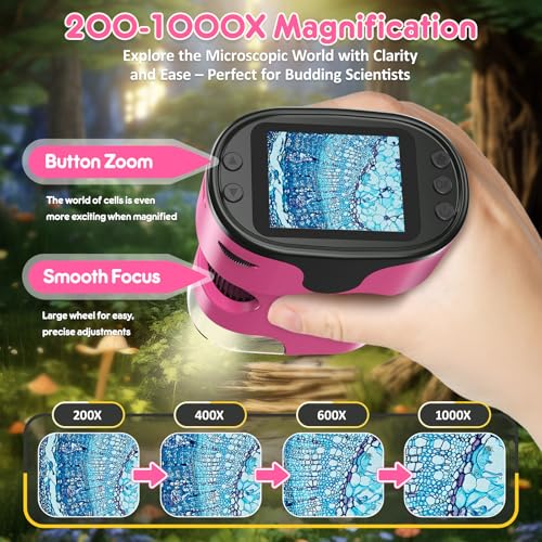 Microscopio Portatile 1000X 4K per Bambini - immagine 2