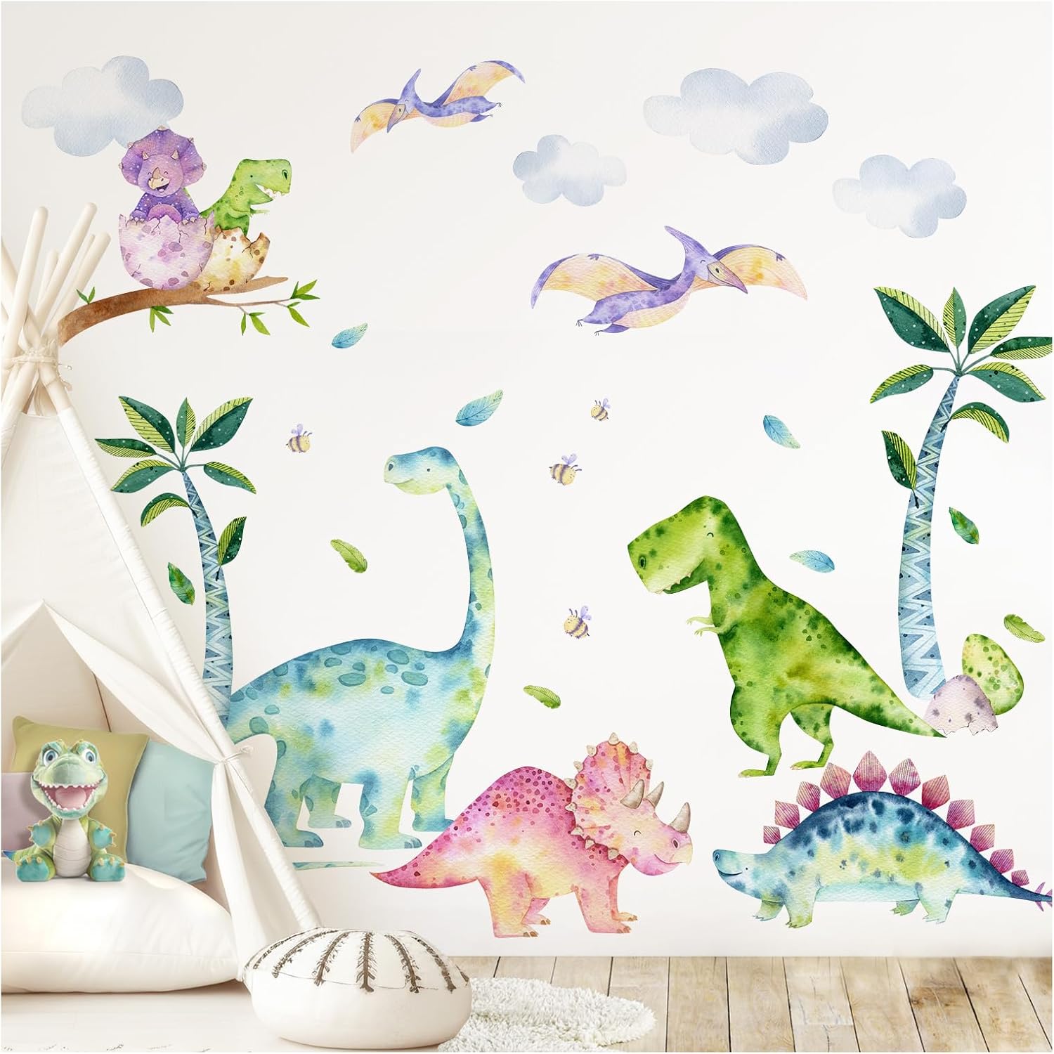 Grandora Dino DL817-5 - Adesivo da Parete Dinosauri