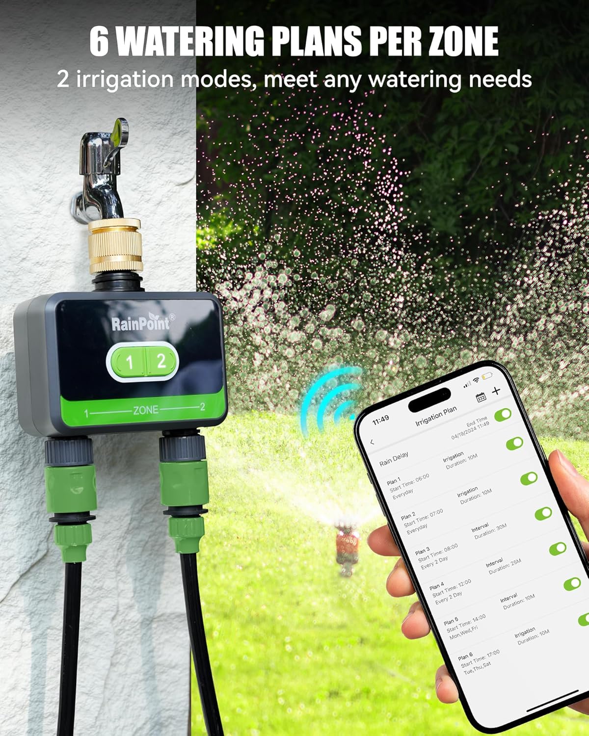 Rainpoint Timer Irrigazione 2 Uscite con App/Alexa - immagine 2