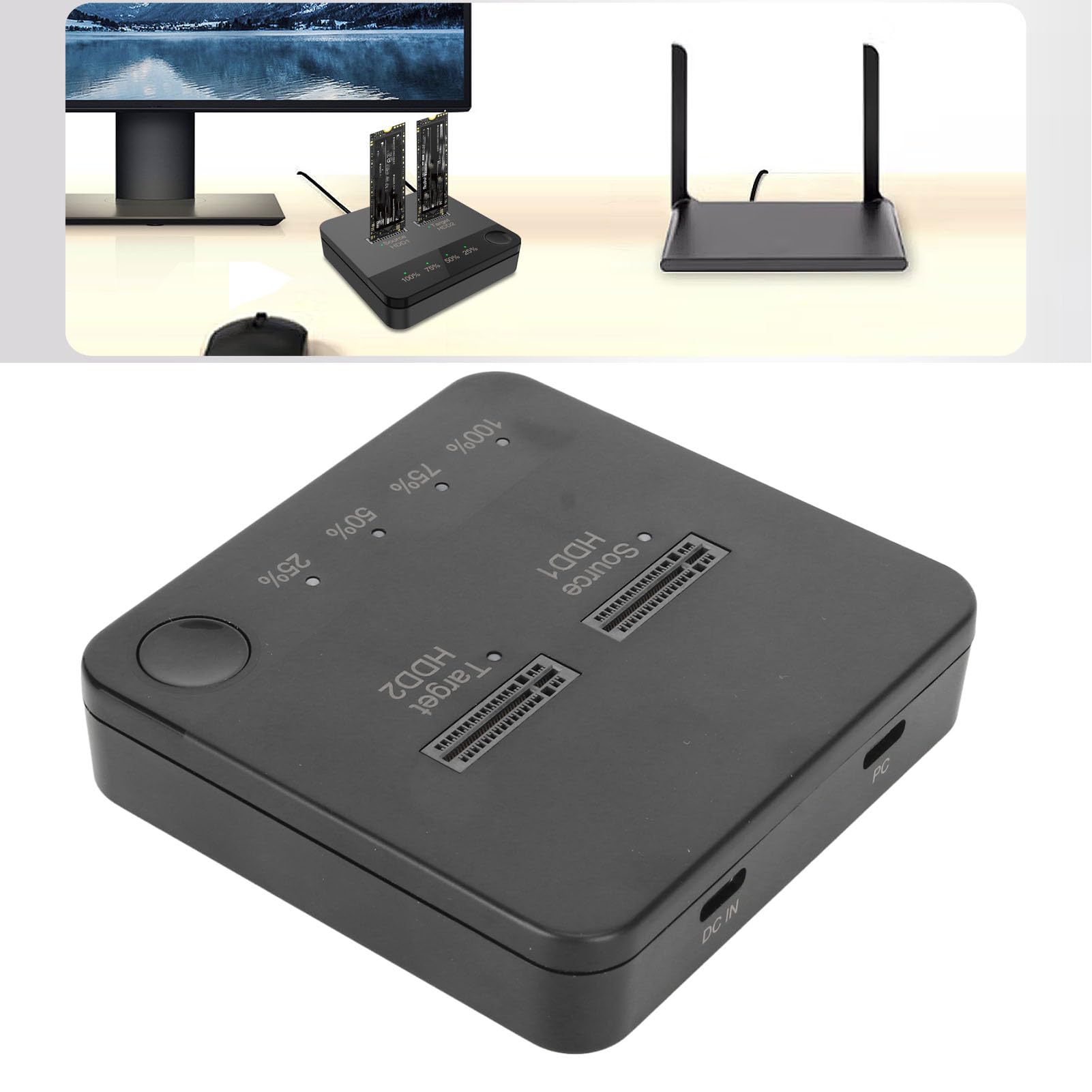 Ejoyous Duplicatore SSD M.2 - Docking Station 2 Bay