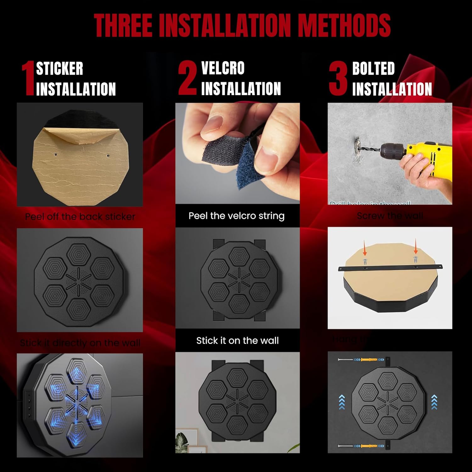 Macchina da Boxe Musicale da Parete con LED - immagine 5