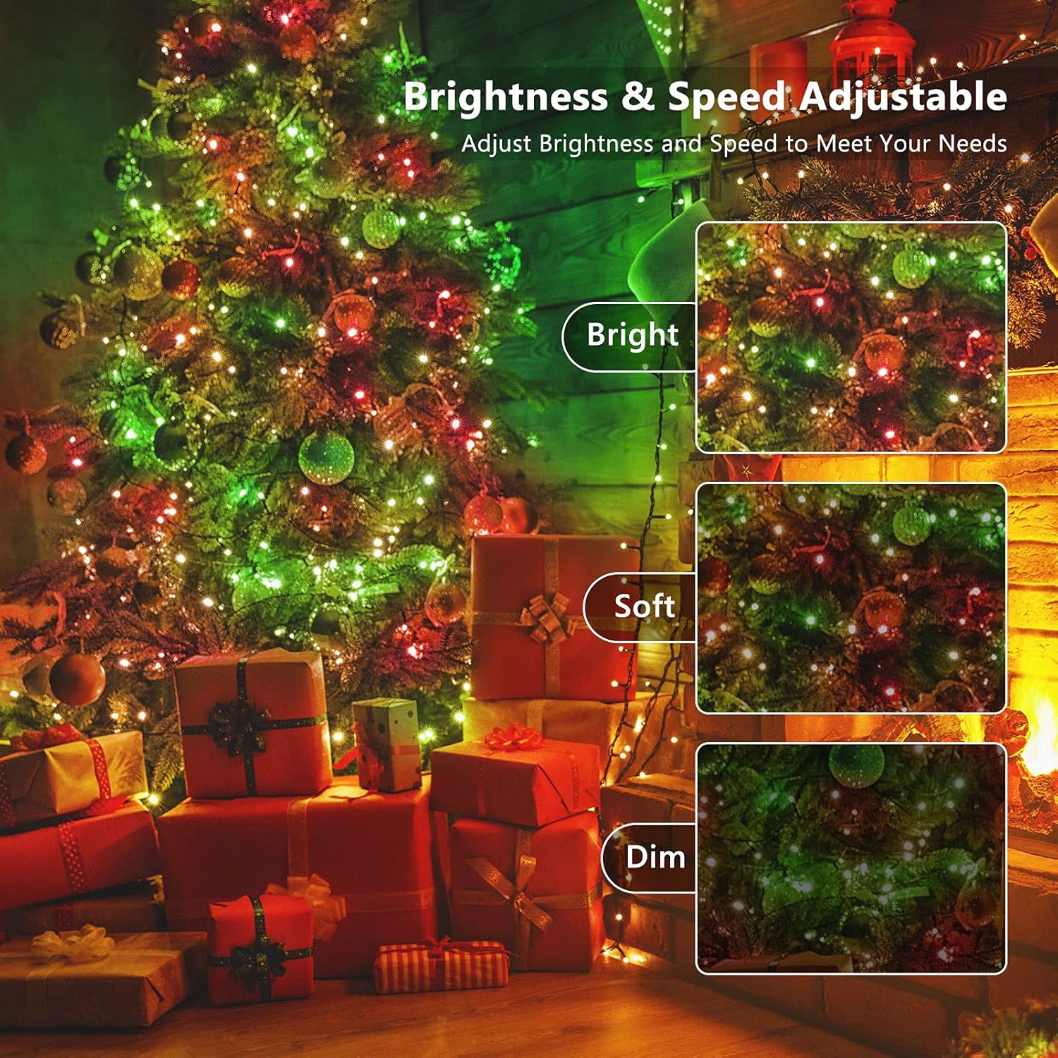 Brizlabs Luci Natalizie da Esterno 20M 200 LED RGB - immagine 6