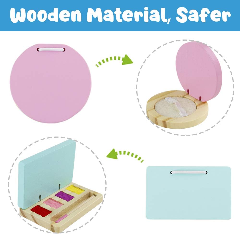 Symiu Giochi Trucchi Bambina in Legno 16 Pezzi - immagine 2