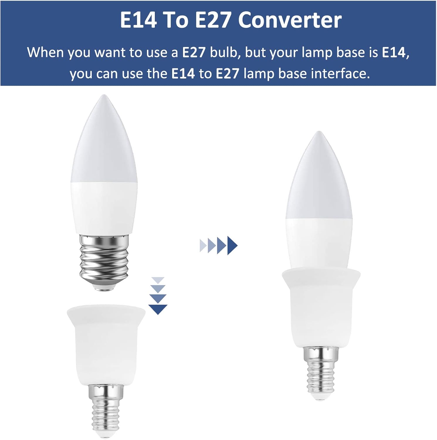 Caldarax E14 a E27 Socket Converter, 2 Pezzi - immagine 4