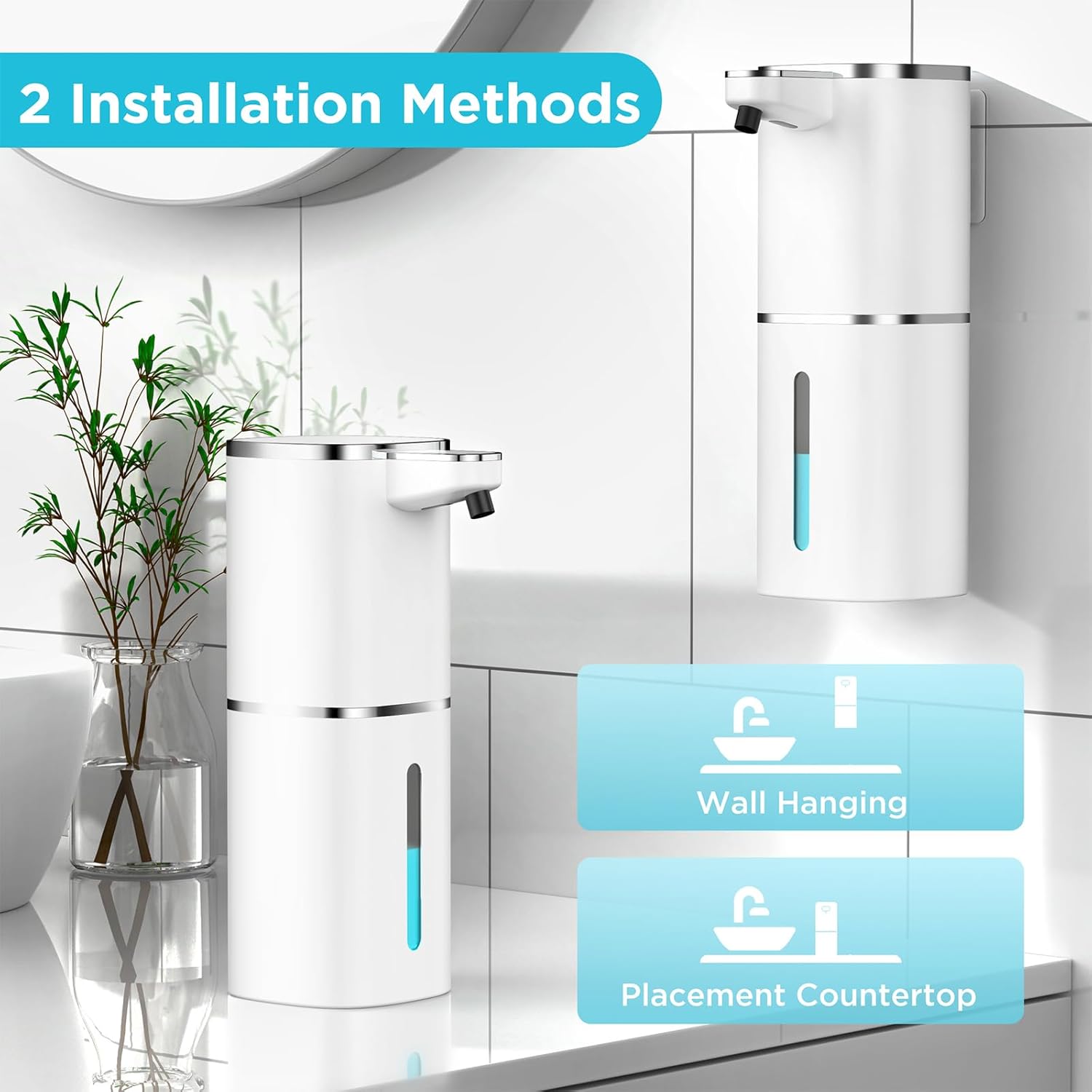 Dispenser Sapone Automatico 400ml a Muro - immagine 6