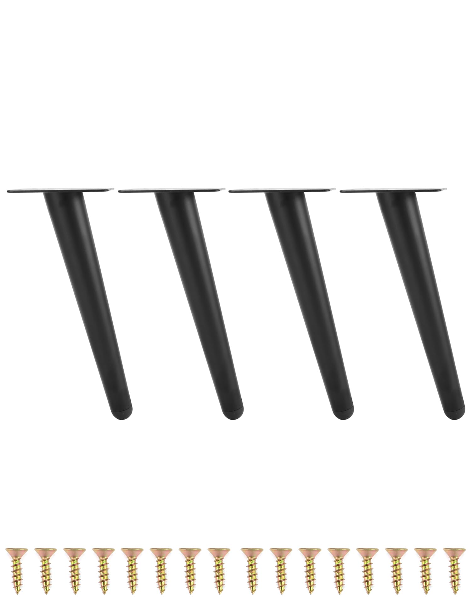 Qwork® 4 Pezzi Piedini per Mobili in Metallo 20cm