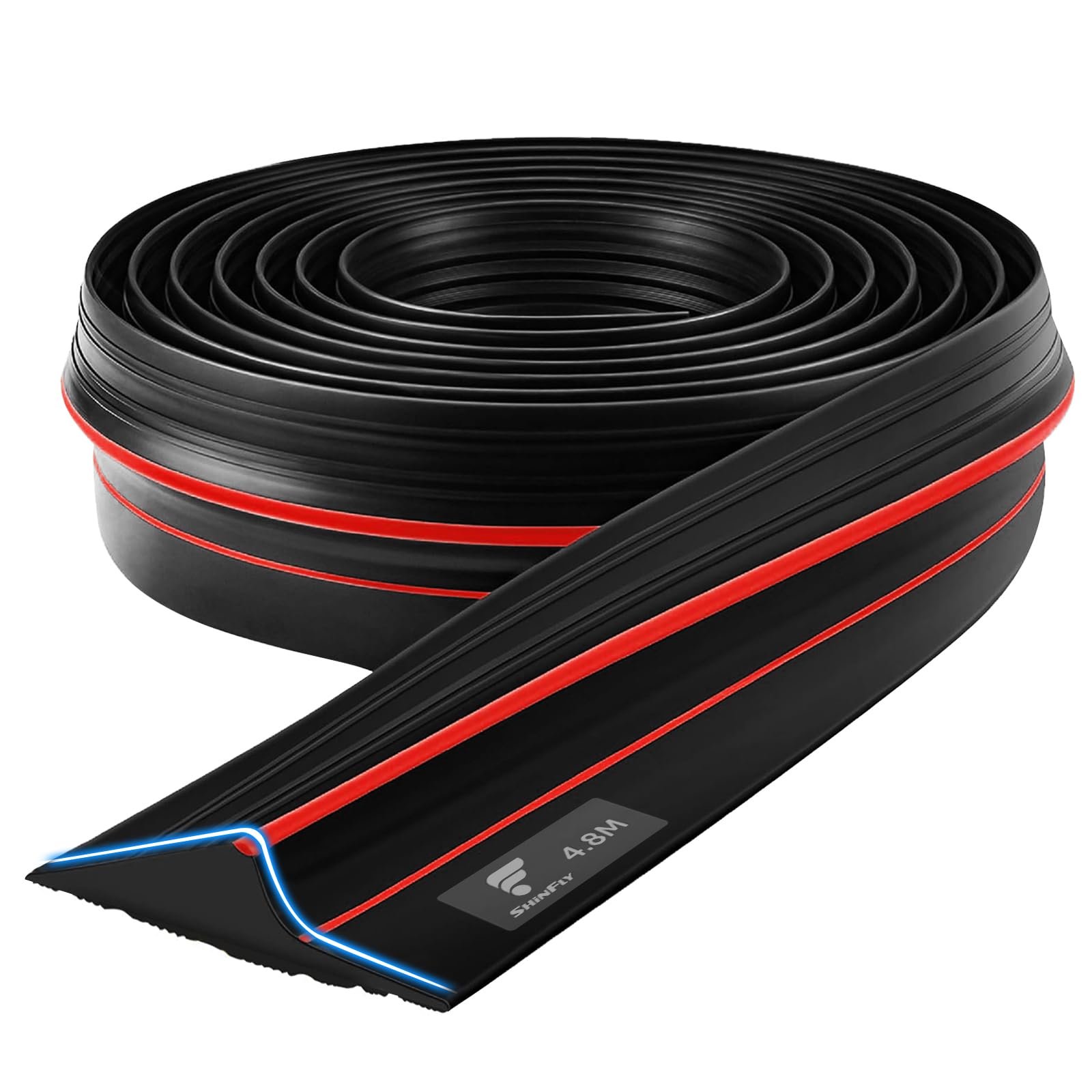 Shinfly Guarnizione Soglia Porta Garage 4.8 m