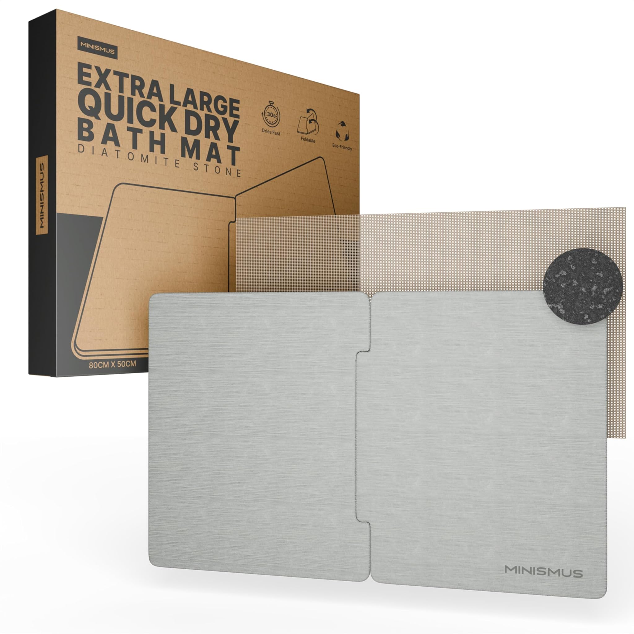 Minismus Tappeto Bagno Assorbente in Diatomite 80x50cm