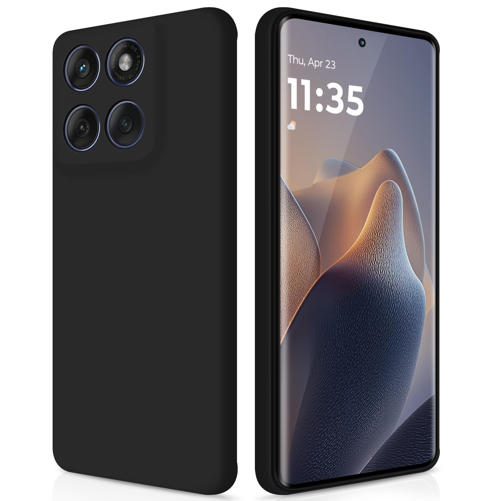 Giiyoon Cover per Motorola Edge 60 Fusion/Edge 60, Nero