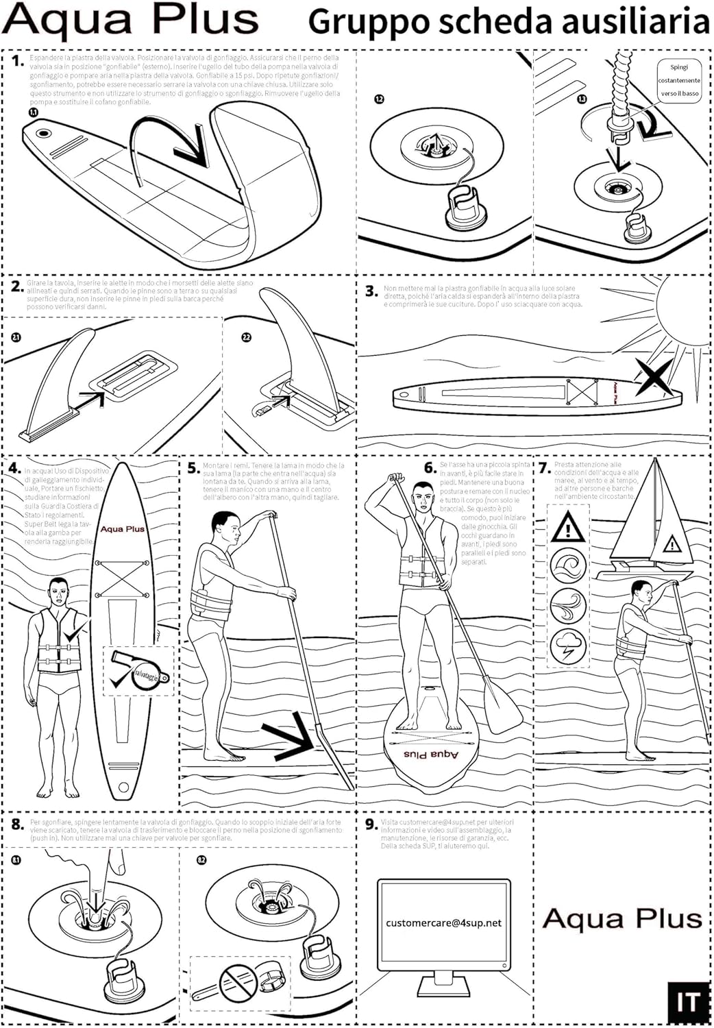 Aqua Plus SUP Gonfiabile 15cm Spessore - immagine 10