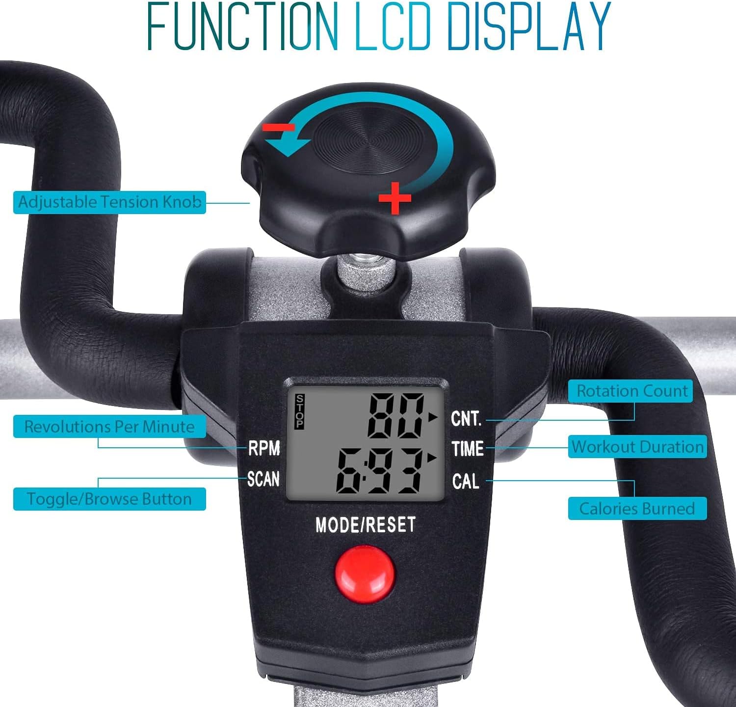 Mini Cyclette da Casa Pieghevole per Riabilitazione - immagine 3