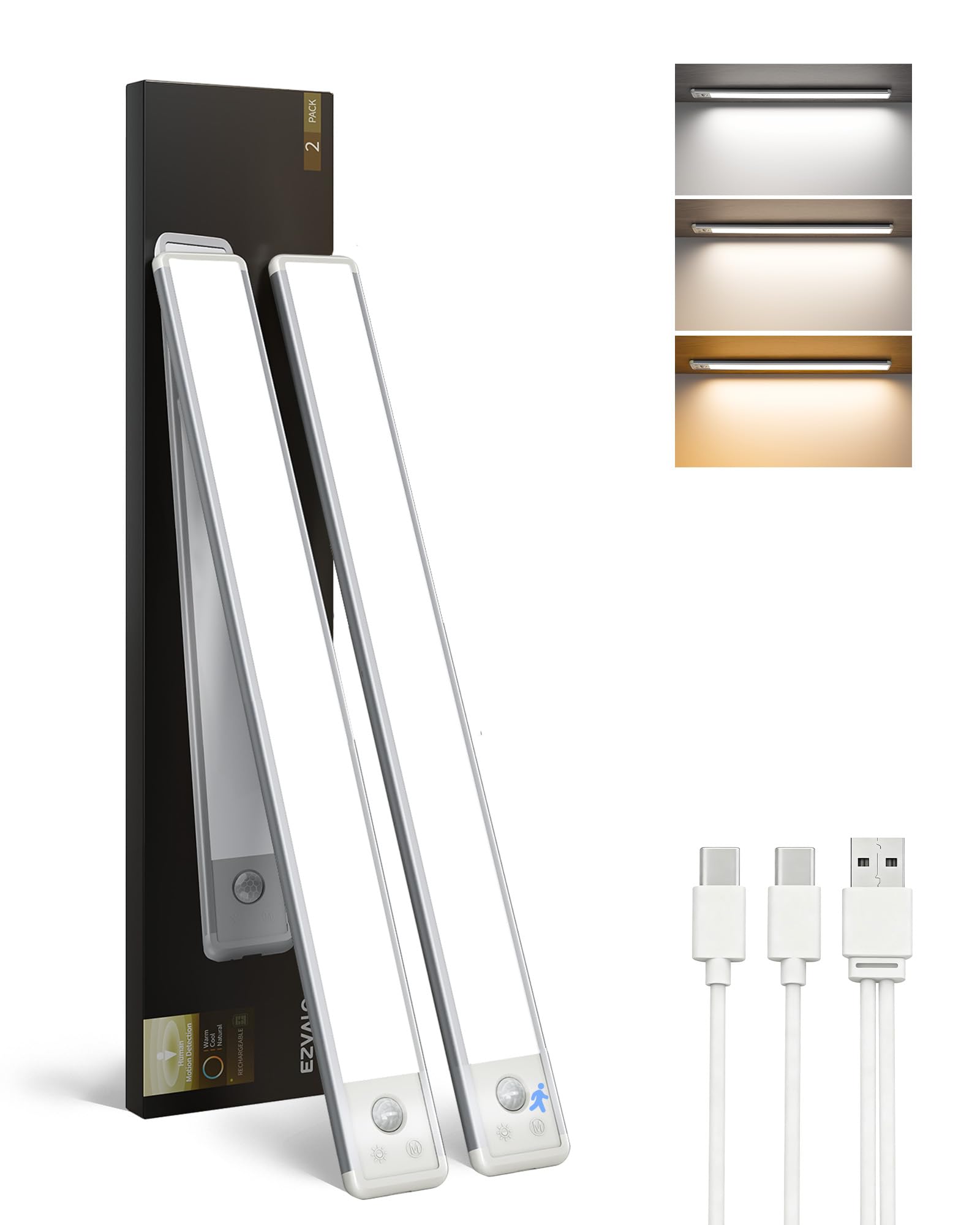 Ezvalo Spotlight Senza Fili con Telecomando (4 Pezzi)