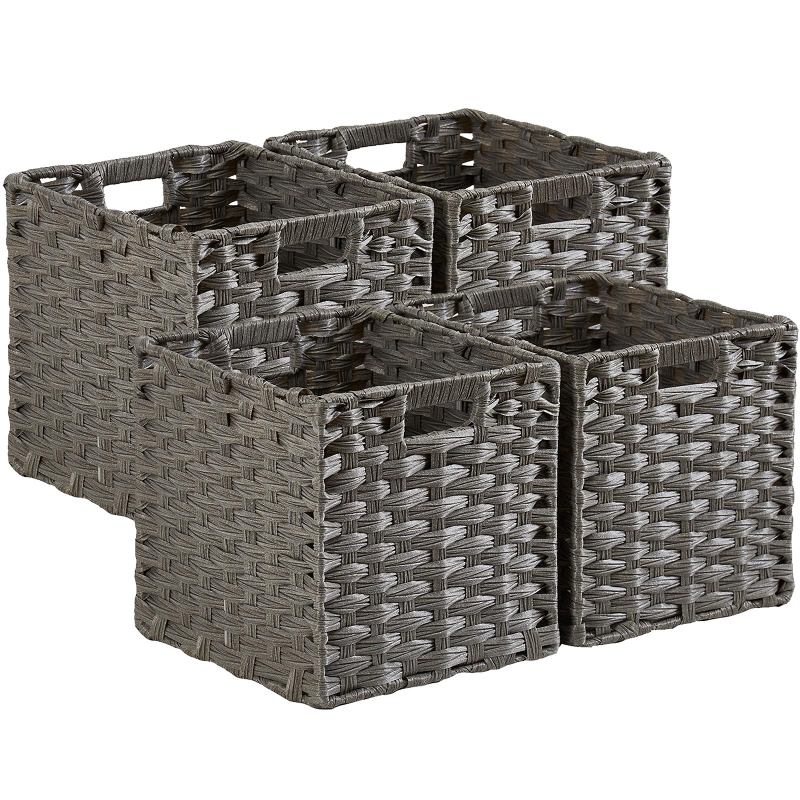 Mangata Cubi Portaoggetti 28x28 cm, Grigio Cenere (4 pezzi)