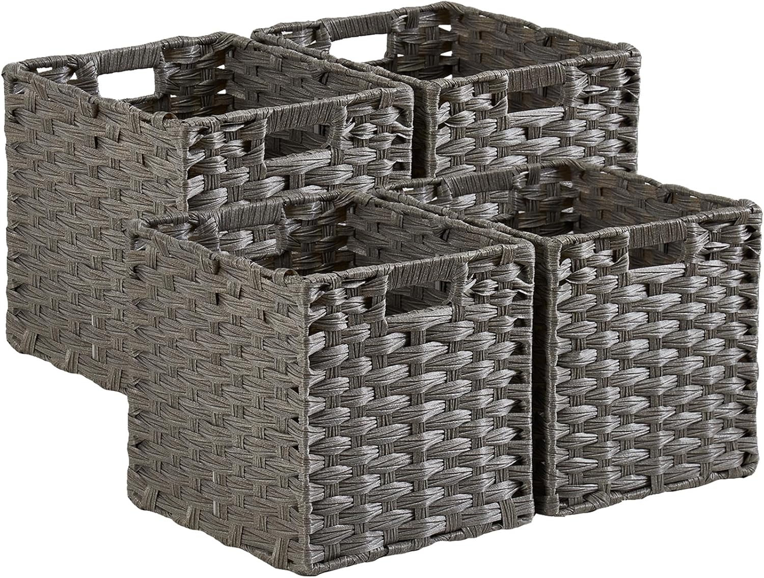 Mangata Cubi Portaoggetti 28x28 cm, Grigio Cenere (4 pezzi) - immagine 1