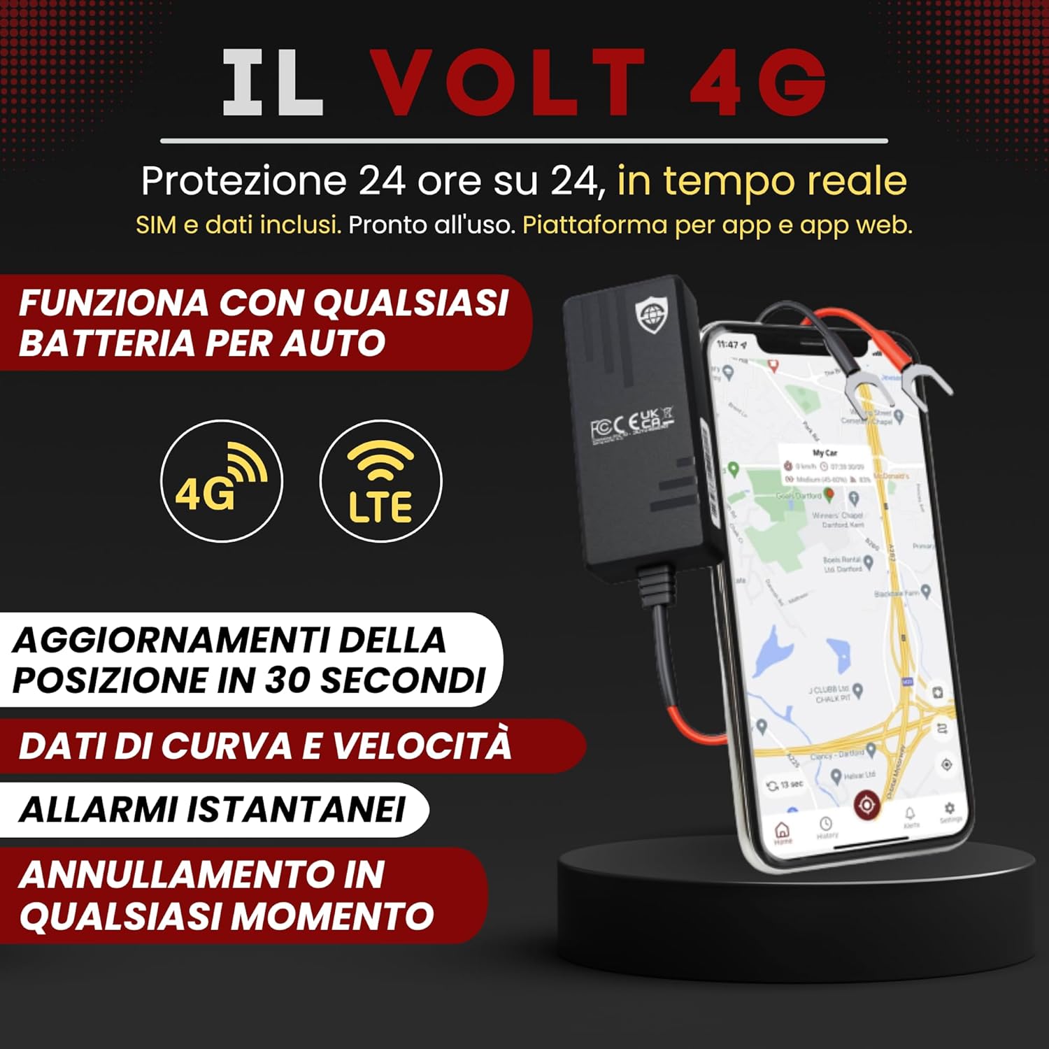 Safetag Volt 4G - Localizzatore GPS per Veicoli - immagine 2