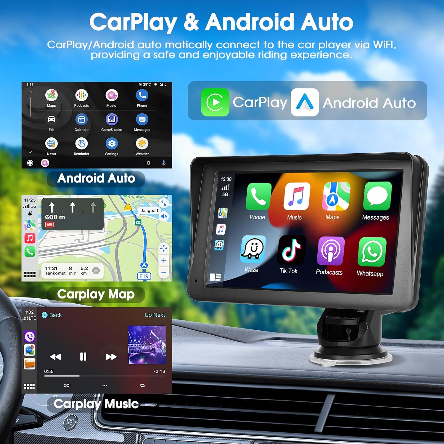 Baby Monitor Auto con Touchscreen IPS 7 Pollici - immagine 3