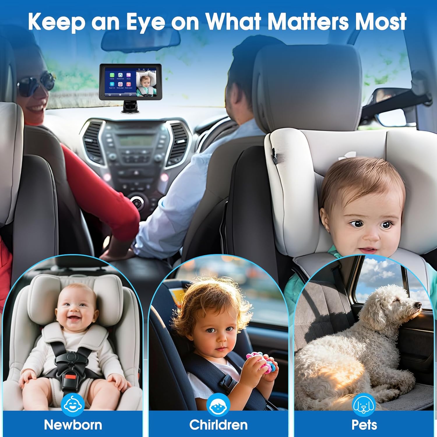 Baby Monitor Auto con Touchscreen IPS 7 Pollici - immagine 8