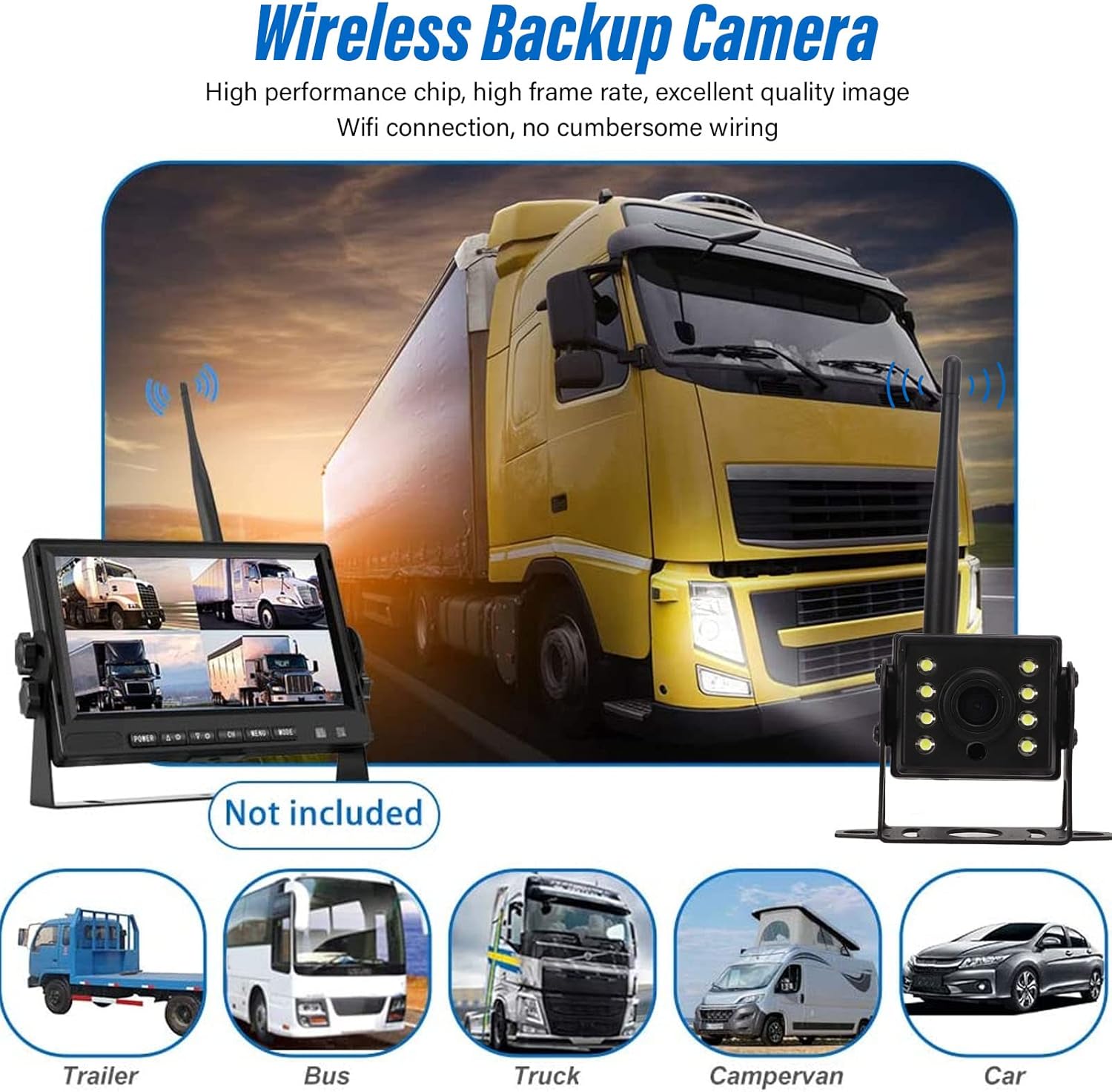 Telecamera di Backup Wireless HD IR per Camion - immagine 3