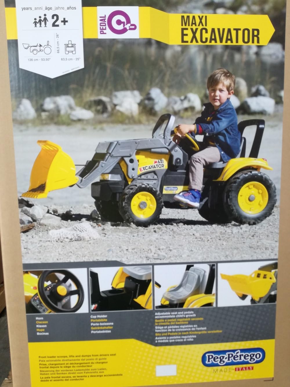 Peg Perego Maxi Excavator - Ruspa a Pedali per Bambini 2+ Anni - immagine 2