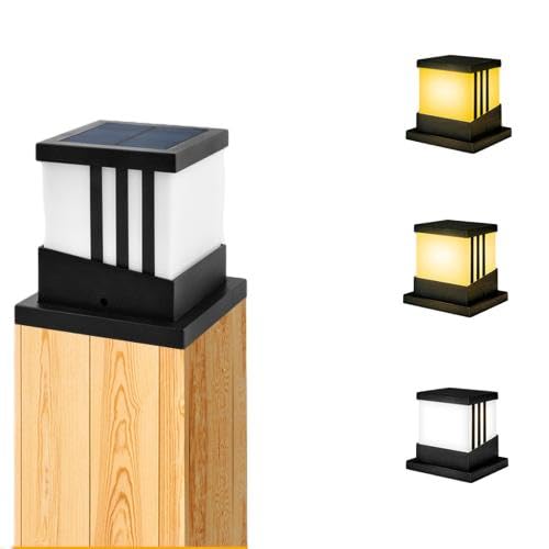 Topyond Luci Solari per Pali da Recinzione, Impermeabili