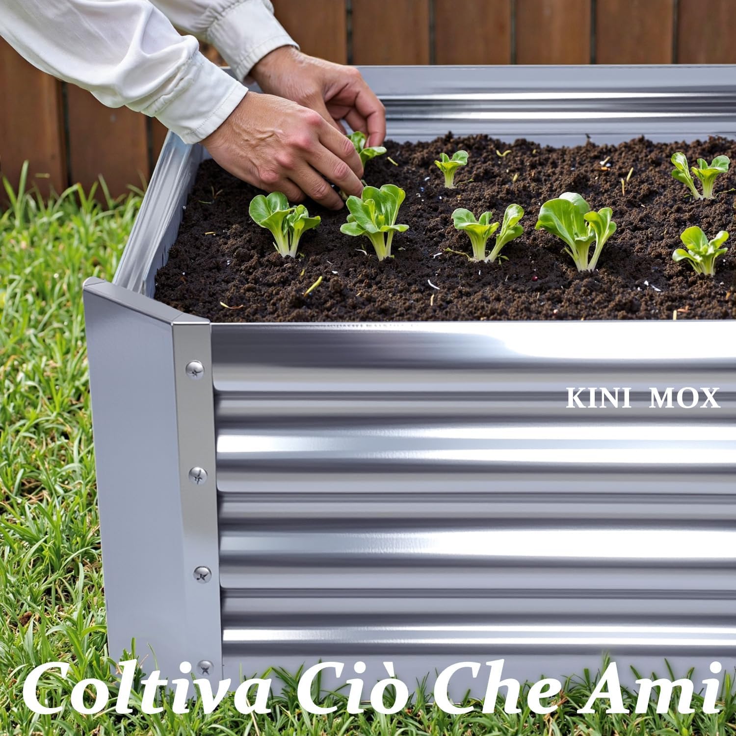 KINI MOX Letto per Orto Rialzato (Rectangle, 4x3x1 FT) - immagine 3