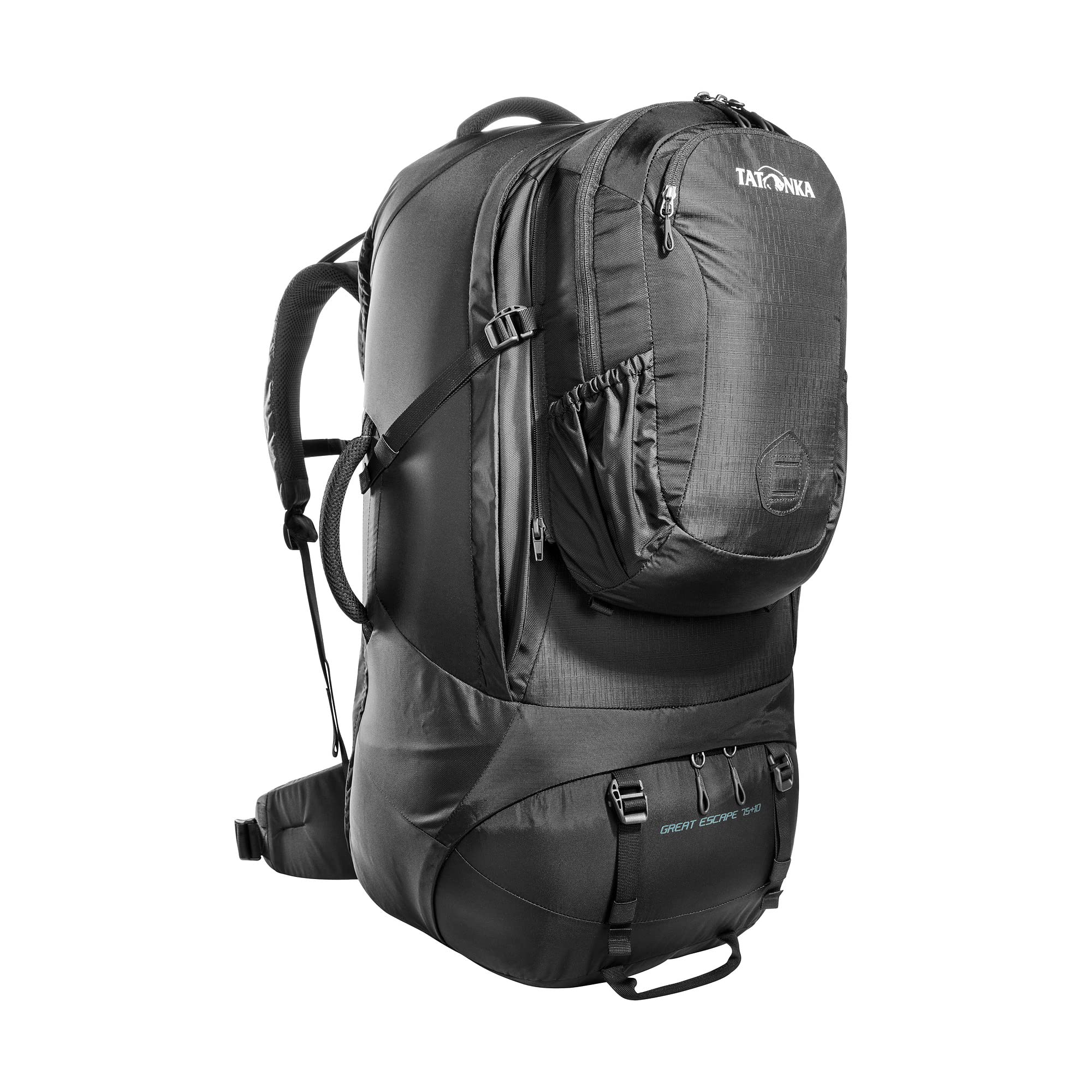 Tatonka Great Escape 75+10 Zaino da Viaggio, Nero, 10l Unisex-Adulto