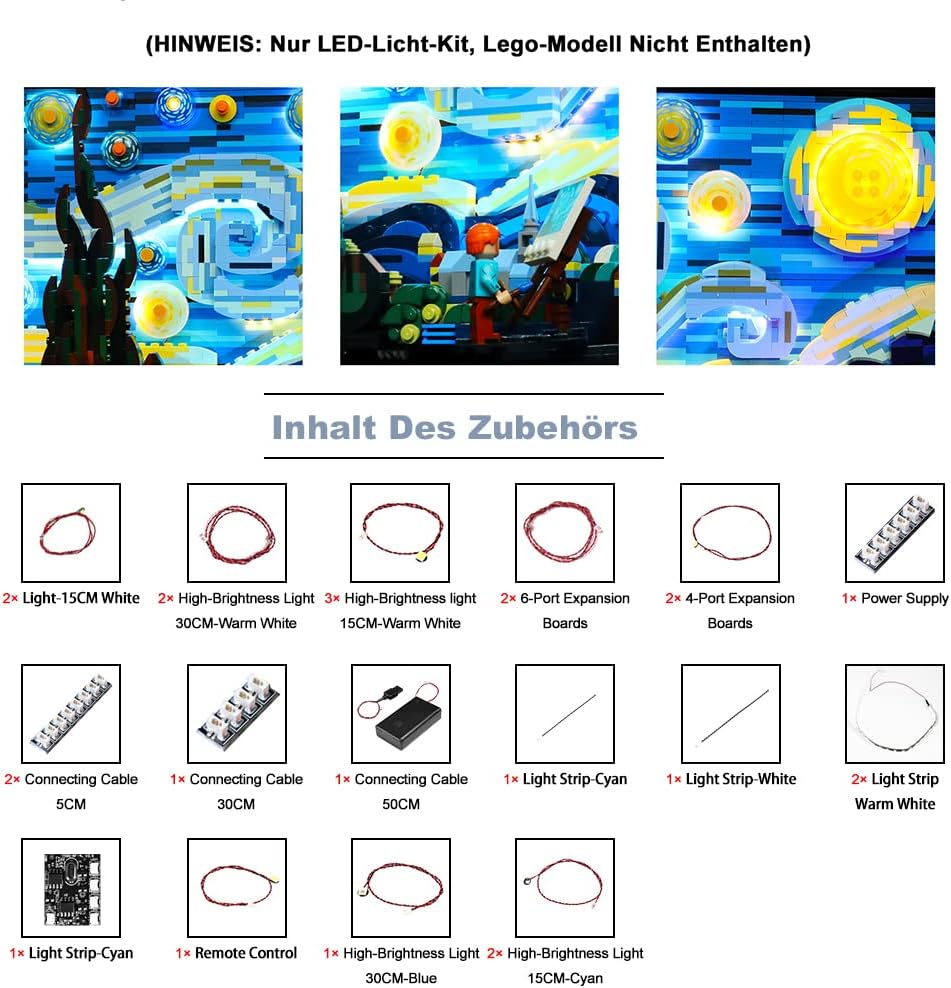 Set Luci LED per LEGO Starry Night 21333 - immagine 4