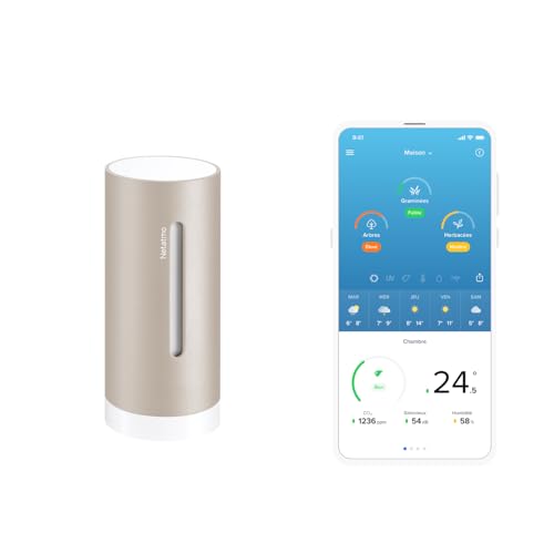 Netatmo Modulo Aggiuntivo per la Stazione Meteo Netatmo, Monitoraggio della temperatura, dell’umidità e della qualità dell’aria (CO2), NIM-S-WW, Sand