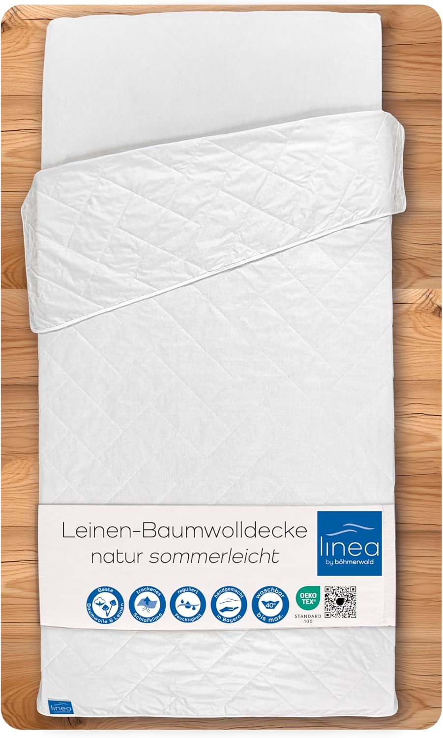 Böhmerwald Linea by Nature - Coperta Estiva Lino/Cotone 200x200 - immagine 1