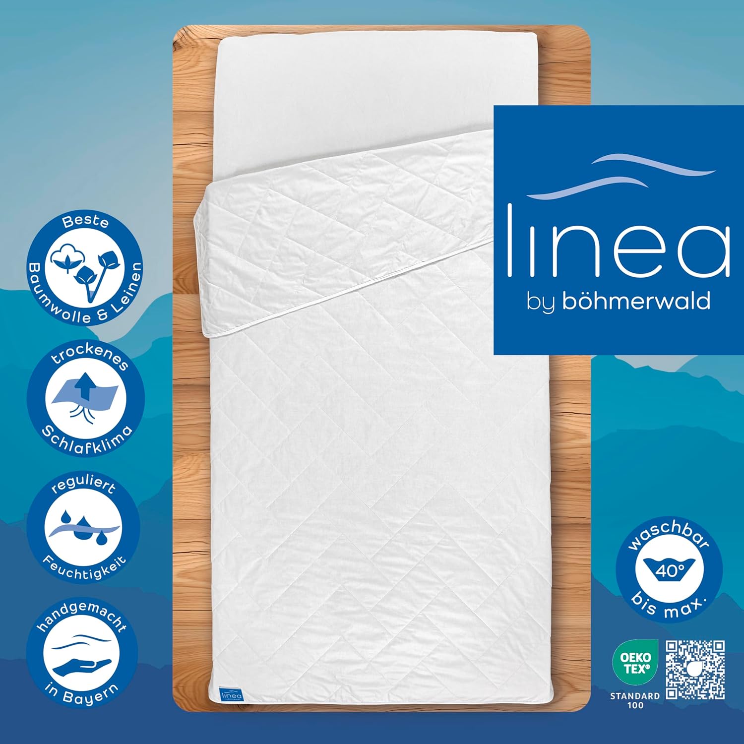 Böhmerwald Linea by Nature - Coperta Estiva Lino/Cotone 200x200 - immagine 2